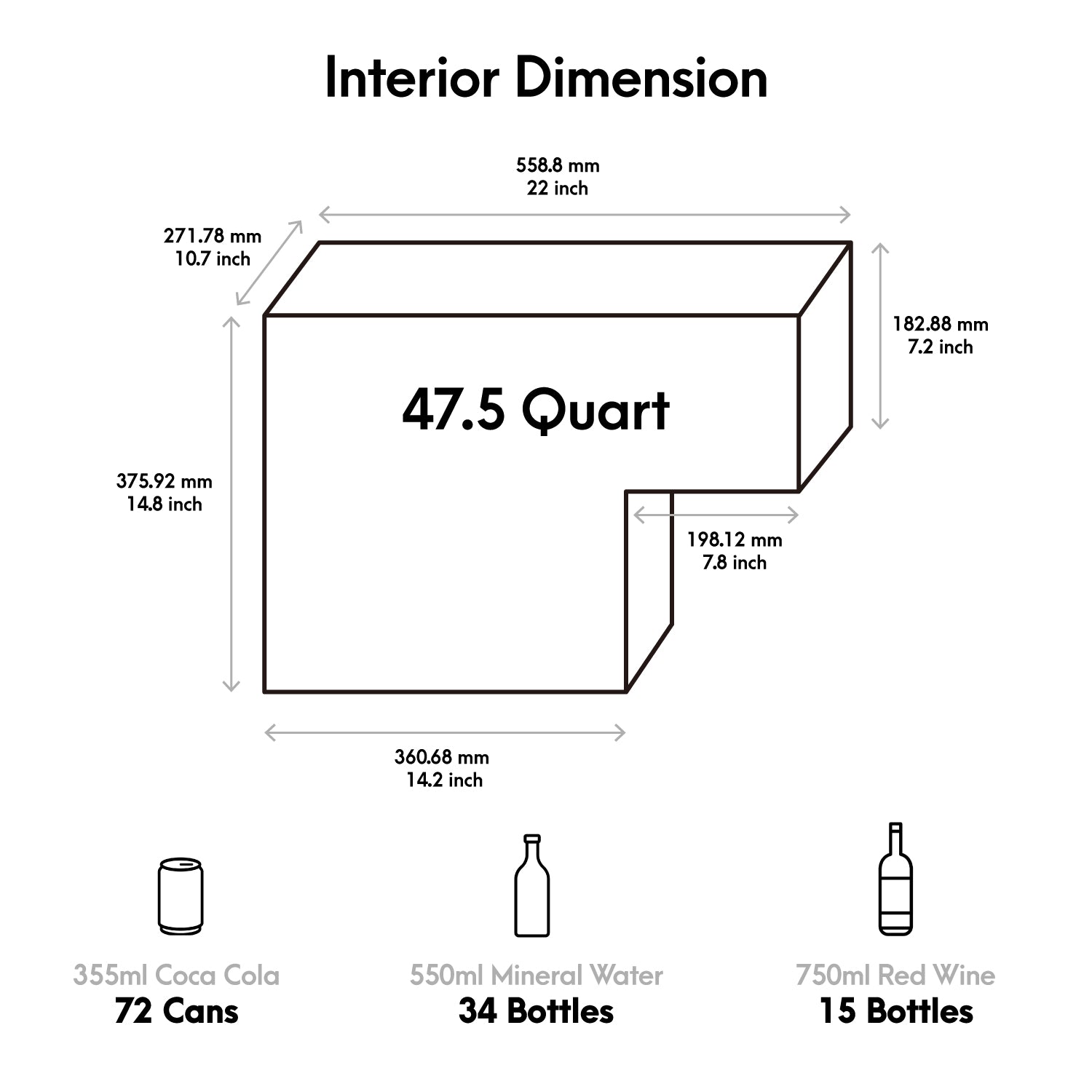BLACKCOMB-45 45L Single Zone Portable Fridge Freezer