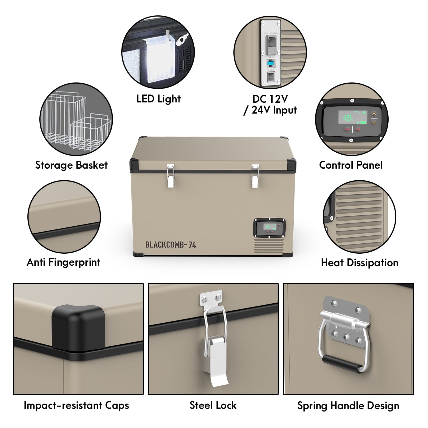 BLACKCOMB-74L Single Zone Portable Fridge Freezer